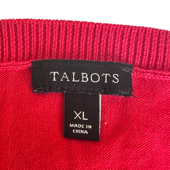 Talbots Red Star Pattern Tee - Picture 3 of 3